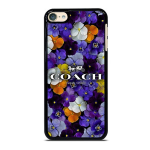 PURPLE FLOWERS COACH NEW YORK iPod Touch 6 Case PURPLE FLOWERS COACH NEW YORK iPod Touch 6 Case