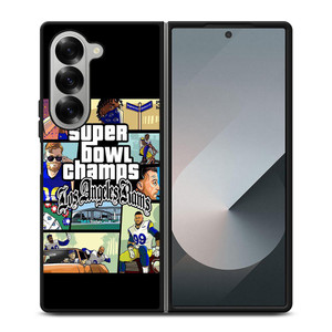 LOS ANGELES RAMS CHAMPIONS CARTOON Samsung Galaxy Z Fold 6 Case Cover
