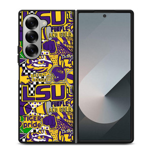 LSU Tigers UNIVERSUTY COLLAGE Samsung Galaxy Z Fold 6 Case Cover LSU Tigers UNIVERSUTY COLLAGE Samsung Galaxy Z Fold 6 Case Cover