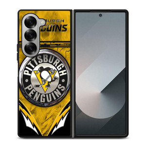 PITTSBURGH PENGUINS METAL NHL Samsung Galaxy Z Fold 6 Case Cover