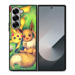 POKEMON EEVEE AND PIKACHU Samsung Galaxy Z Fold 6 Case Cover POKEMON EEVEE AND PIKACHU Samsung Galaxy Z Fold 6 Case Cover