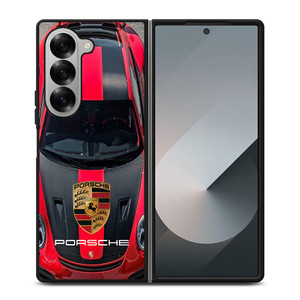 PORSCHE RED CAR LOGO Samsung Galaxy Z Fold 6 Case Cover PORSCHE RED CAR LOGO Samsung Galaxy Z Fold 6 Case Cover