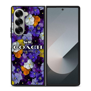 PURPLE FLOWERS COACH NEW YORK Samsung Galaxy Z Fold 6 Case Cover PURPLE FLOWERS COACH NEW YORK Samsung Galaxy Z Fold 6 Case Cover