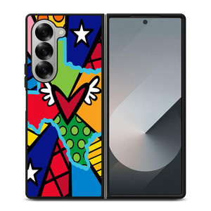 ROMERO BRITTO POP TEXAS MAP Samsung Galaxy Z Fold 6 Case Cover