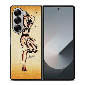 SAILOR JERRY TATTOO GIRL Samsung Galaxy Z Fold 6 Case Cover SAILOR JERRY TATTOO GIRL Samsung Galaxy Z Fold 6 Case Cover