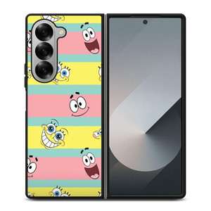 SPONGEBOB PATRICK CUTE STRIPE Samsung Galaxy Z Fold 6 Case Cover