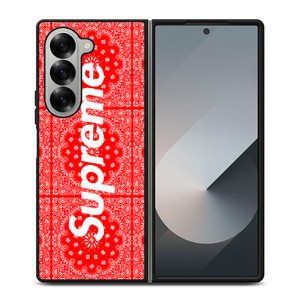 SUPREME RED BANDANA Samsung Galaxy Z Fold 6 Case Cover