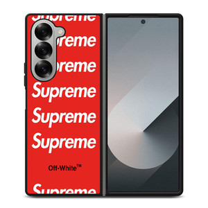 SUPREME RED OFF WHITE Samsung Galaxy Z Fold 6 Case Cover SUPREME RED OFF WHITE Samsung Galaxy Z Fold 6 Case Cover