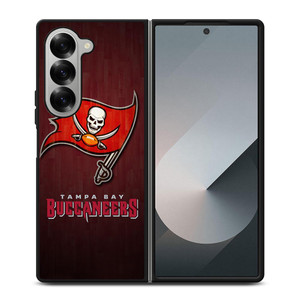 TAMPA BAY BUCCANEERS WOODEN LOGO Samsung Galaxy Z Fold 6 Case Cover