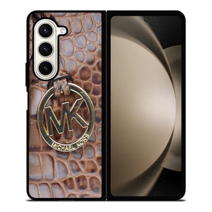 MICHAEL KORS BROWN LEATHER Samsung Galaxy Z Fold 5 Case Cover