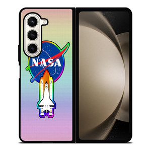 NASA COLOR FULL LOGO Samsung Galaxy Z Fold 5 Case Cover NASA COLOR FULL LOGO Samsung Galaxy Z Fold 5 Case Cover
