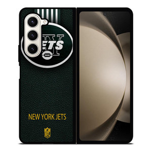 NEW YORK JETS LEATHER LOGO Samsung Galaxy Z Fold 5 Case Cover
