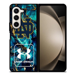 NOTRE DAME VS UNDER ARMOUR MARBLE BLUE Samsung Galaxy Z Fold 5 Case Cover