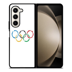 OLYMPIC RINGS LOGO BRUSHED Samsung Galaxy Z Fold 5 Case Cover
