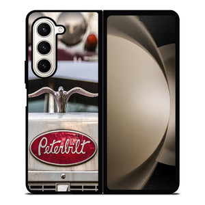 PETERBILT TRUCK METAL EMBLEM Samsung Galaxy Z Fold 5 Case Cover PETERBILT TRUCK METAL EMBLEM Samsung Galaxy Z Fold 5 Case Cover