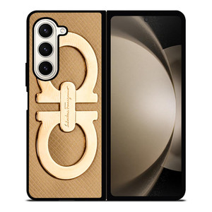 SALVATORE FERRAGAMO GOLD LOGO Samsung Galaxy Z Fold 5 Case Cover SALVATORE FERRAGAMO GOLD LOGO Samsung Galaxy Z Fold 5 Case Cover