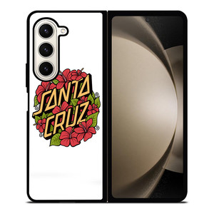 SANTA CRUZ SKATEBOARD FLORAL WHITE Samsung Galaxy Z Fold 5 Case Cover SANTA CRUZ SKATEBOARD FLORAL WHITE Samsung Galaxy Z Fold 5 Case Cover