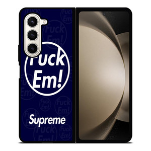 SUPREME FUCK EM BLUE Samsung Galaxy Z Fold 5 Case Cover SUPREME FUCK EM BLUE Samsung Galaxy Z Fold 5 Case Cover
