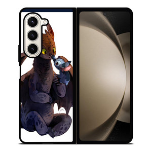 TOOTHLESS AND STITCH CARTOON 2 Samsung Galaxy Z Fold 5 Case Cover