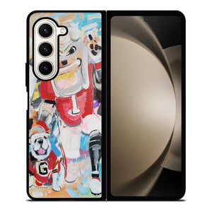 UNIVERSITY OF GEORGIA BULLDOGS UGA ART Samsung Galaxy Z Fold 5 Case Cover