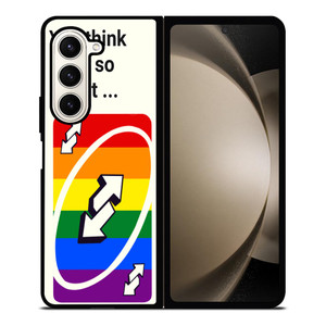 UNO REVERSE CARD YOU THINK YOU SMART Samsung Galaxy Z Fold 5 Case Cover UNO REVERSE CARD YOU THINK YOU SMART Samsung Galaxy Z Fold 5 Case Cover