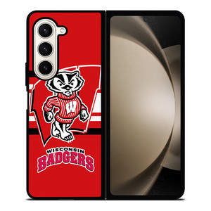 WISCONSIN BADGER SYMBOL Samsung Galaxy Z Fold 5 Case Cover WISCONSIN BADGER SYMBOL Samsung Galaxy Z Fold 5 Case Cover