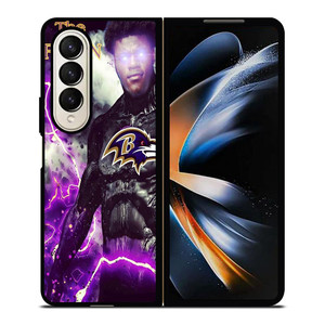 LAMAR JACKSON BALTIMORE RAVENS ART Samsung Galaxy Z Fold 4 Case Cover