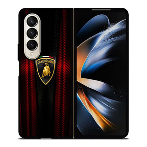 LAMBORGHINI RED CARBON Samsung Galaxy Z Fold 4 Case Cover LAMBORGHINI RED CARBON Samsung Galaxy Z Fold 4 Case Cover