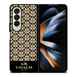LOGO COACH NEW YORK Samsung Galaxy Z Fold 4 Case Cover
