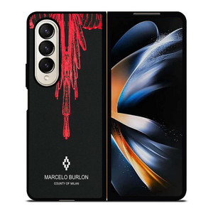 MARCELO BURLON RED Samsung Galaxy Z Fold 4 Case Cover