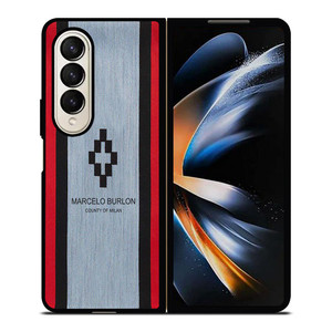 MARCELO BURLON STRIPE LOGO Samsung Galaxy Z Fold 4 Case Cover