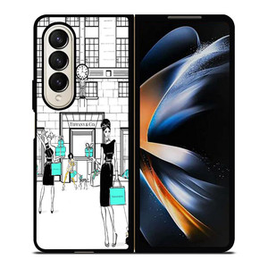 MEGAN HESS X TIFFANY AND CO Samsung Galaxy Z Fold 4 Case Cover MEGAN HESS X TIFFANY AND CO Samsung Galaxy Z Fold 4 Case Cover
