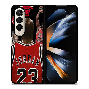 MICHAEL JORDAN CHICAGO BULLS COLLAGE Samsung Galaxy Z Fold 4 Case Cover