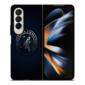 MINNESOTA TIMBERWOLVES BLUE CARBON Samsung Galaxy Z Fold 4 Case Cover