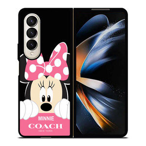 MINNIE MOUSE PINK COACH NEW YORK Samsung Galaxy Z Fold 4 Case Cover