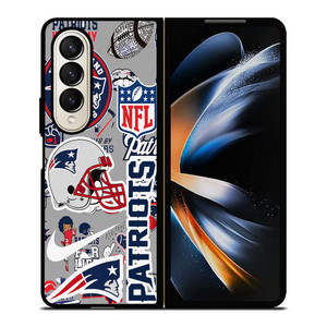 NEW ENGLAND PATRIOTS NFL STICKER BOMB Samsung Galaxy Z Fold 4 Case Cover