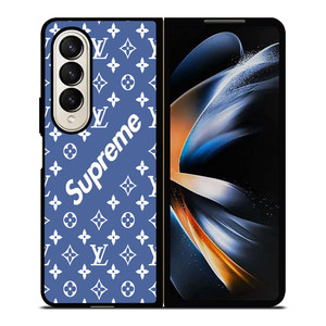 NEW SUPREME BLUE PATTERN Samsung Galaxy Z Fold 4 Case Cover NEW SUPREME BLUE PATTERN Samsung Galaxy Z Fold 4 Case Cover
