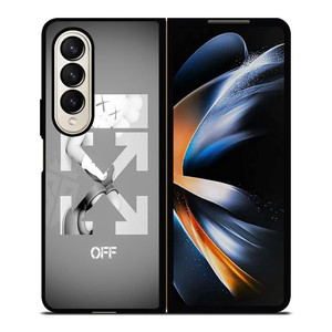 OFF WHITE KAWS Samsung Galaxy Z Fold 4 Case Cover OFF WHITE KAWS Samsung Galaxy Z Fold 4 Case Cover