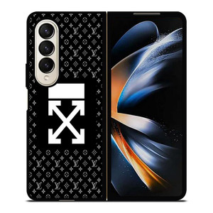 OFF WHITE LOUIS VUITTON Samsung Galaxy Z Fold 4 Case Cover OFF WHITE LOUIS VUITTON Samsung Galaxy Z Fold 4 Case Cover