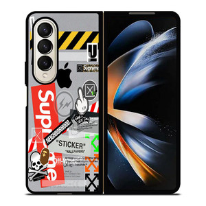 OFF WHITE SUPREME Samsung Galaxy Z Fold 4 Case Cover OFF WHITE SUPREME Samsung Galaxy Z Fold 4 Case Cover