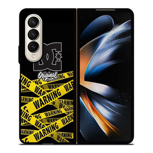 OFF WHITE WARNING DC Samsung Galaxy Z Fold 4 Case Cover