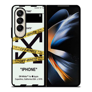 OFF WHITE YELLOW STRIPES Samsung Galaxy Z Fold 4 Case Cover