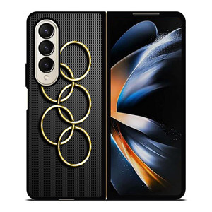 OLYMPIC RINGS GOLD CARBON Samsung Galaxy Z Fold 4 Case Cover OLYMPIC RINGS GOLD CARBON Samsung Galaxy Z Fold 4 Case Cover