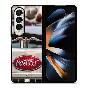 PETERBILT TRUCK METAL EMBLEM Samsung Galaxy Z Fold 4 Case Cover