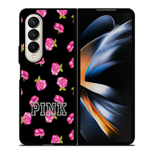 PINK VICTORIA SECRET ROSES Samsung Galaxy Z Fold 4 Case Cover
