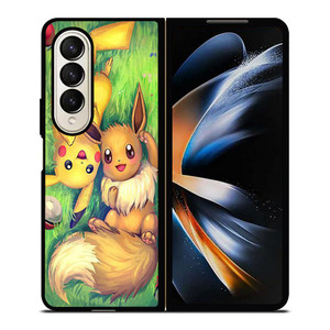 POKEMON EEVEE AND PIKACHU Samsung Galaxy Z Fold 4 Case Cover POKEMON EEVEE AND PIKACHU Samsung Galaxy Z Fold 4 Case Cover