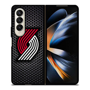 PORTLAND TRAIL BLAZERS SYMBOL METAL Samsung Galaxy Z Fold 4 Case Cover