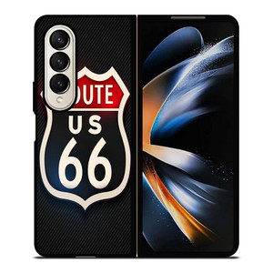 ROUTE 66 STREET US LOGO CARBON Samsung Galaxy Z Fold 4 Case Cover ROUTE 66 STREET US LOGO CARBON Samsung Galaxy Z Fold 4 Case Cover