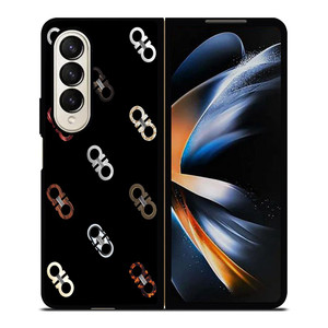 SALVATORE FERRAGAMO LOGO PATTERN Samsung Galaxy Z Fold 4 Case Cover