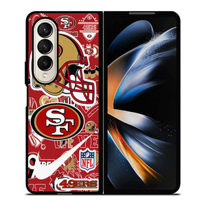 SAN FRANCISCO 49ERS NFL STICKER BOMB Samsung Galaxy Z Fold 4 Case Cover